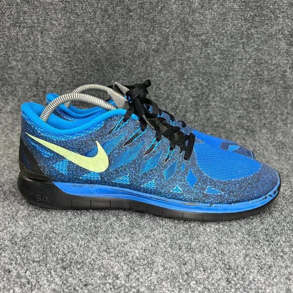 Nike Free 5.0 Shoes Mens Size 13 Hyper Cobalt Volt Run Running Athletic Sneakers - Picture 1 of 13